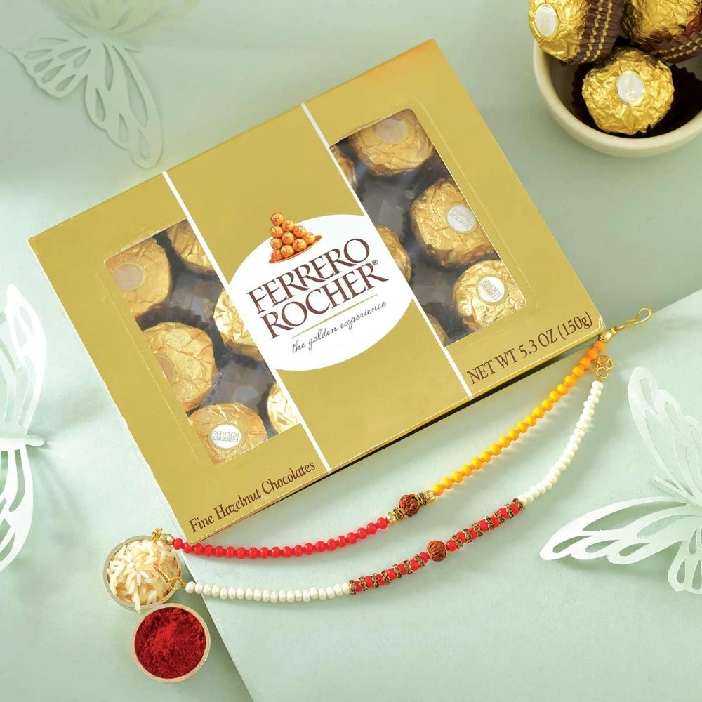 Ferrero with Two Beads Rakhi