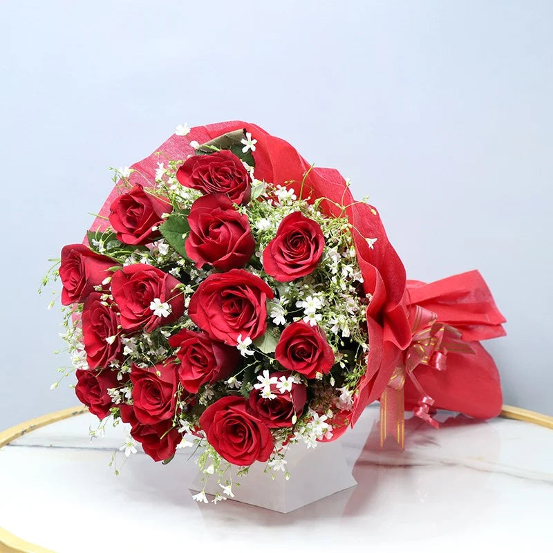 I Love You 15 Red Roses Bouquet