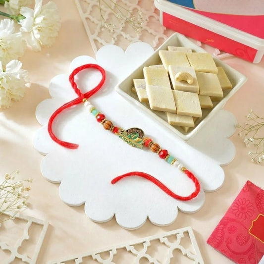 Enchanting Rakhi with Kaju Katli
