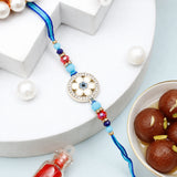 Enamel Flower Charm Rakhi with Gulab Jamun
