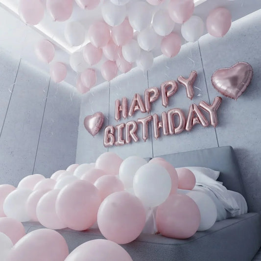 Blush Pink Romantic Bedroom Birthday Decor