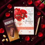 With Love For My Husband' Anniversary Card With Chocolate