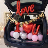Love Theme Car Boot Anniversary Surprise Decor