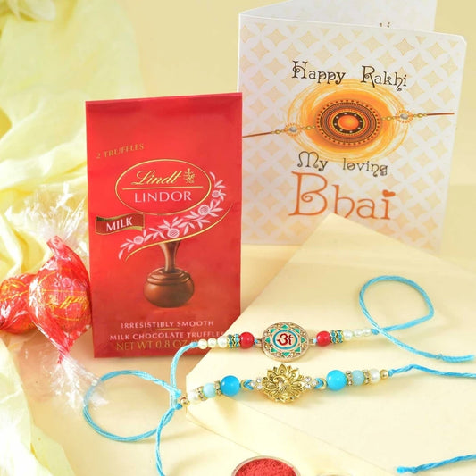 Luxurious Lindt Rakhi Pair