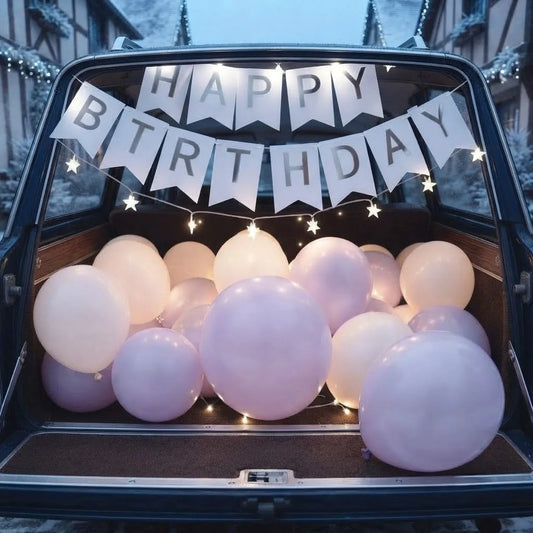 Pastel Car Boot Birthday Surprise Decor