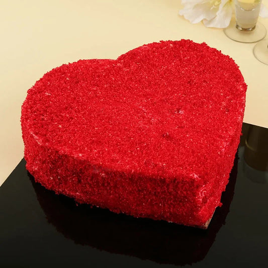 Romantic Velvet Heart Cake