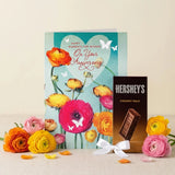 Happy Moments Anniversary Greeting Card With Chocolate