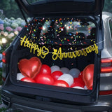 Red Hearts Car Boot Anniversary Surprise Decor