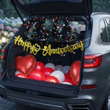 Red Hearts Car Boot Anniversary Surprise Decor