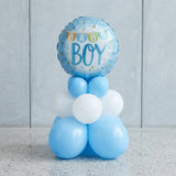 Baby Boy Foil Balloon Stand Decor