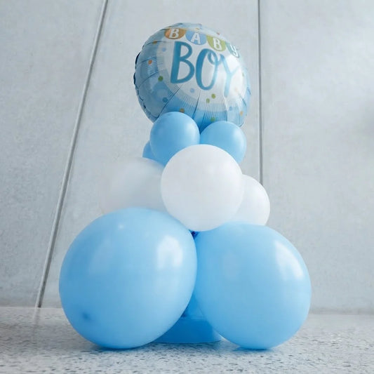 Baby Boy Foil Balloon Stand Decor
