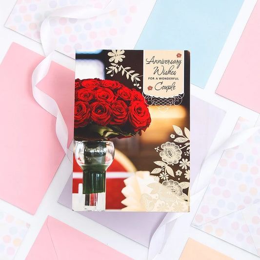 Anniversary Wishes Wonderful Couple Greeting Card With Chocolate