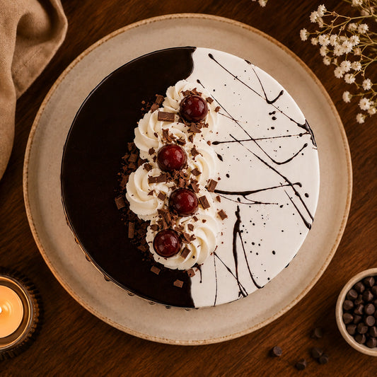 Creamy Drip Black Forest Cream Cake