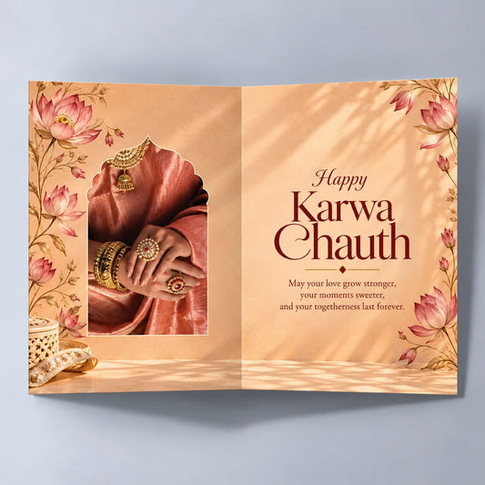 Reflection Of Love Karva Chauth Personalised Greeting Card