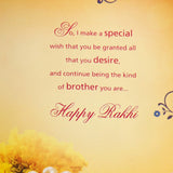 Pack Of 3 For Wonderful Brother Rakhi with Greeting Card With Envelope