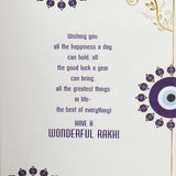Pack Of 3 Amazing Evil Eye Rakhi with Greeting Card With Envelope