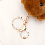 Dark Brown Teddy Bear Keychain With Perfume and Ferrero Rocher