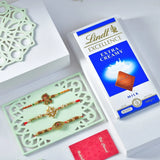 Golden Rakhi with Lindt Extra Creamy Chocolate