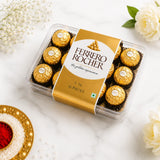 Set of 3 Pearl Rakhi  with Ferrero Rocher Chocolates | Luxury Rakhi Gift Set