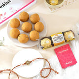 Glorious Rakhi with Besan Laddoo & Ferrero Rocher