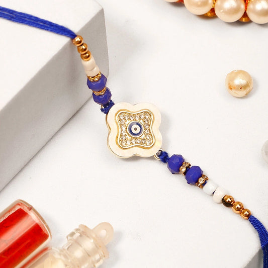 Evil Eye Clover Rakhi with Dry Fruits