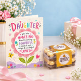 "Wonderful Wishes" Personalized Daughter's Day Card with Ferrero Rocher