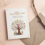 Happy Teachers' Day Tree of Knowledge Personalised Greeting Card