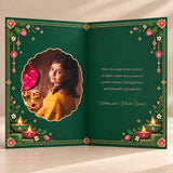 Personalized Spark Joy this Diwali Greeting Card with Cute Sweets & Diya