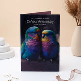 Warm Wishes Lovebirds Anniversary Card With Chocolate