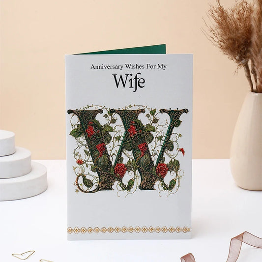 Anniversary Wishes For My Wife Greeting Card With Chocolate