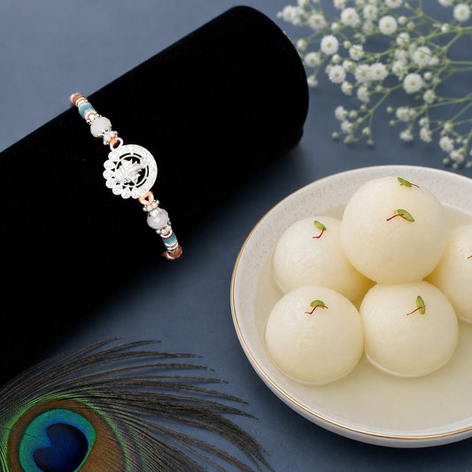 Ganesha Pastel Rakhi with Rasgulla
