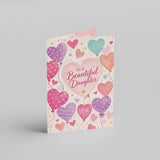 Heart BalloonsDaughter's Day Personalised Card