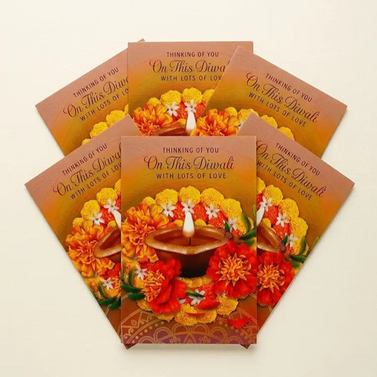 Pack Of 6 Lots of Love Diwali Wishes Greeting Card