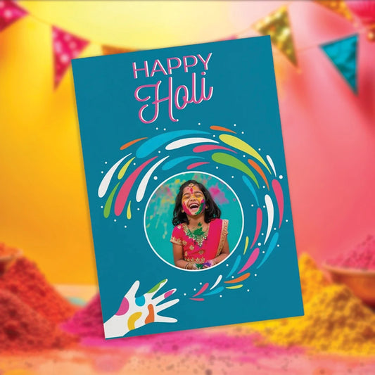 Wonderful Holi Personalised Greeting Card