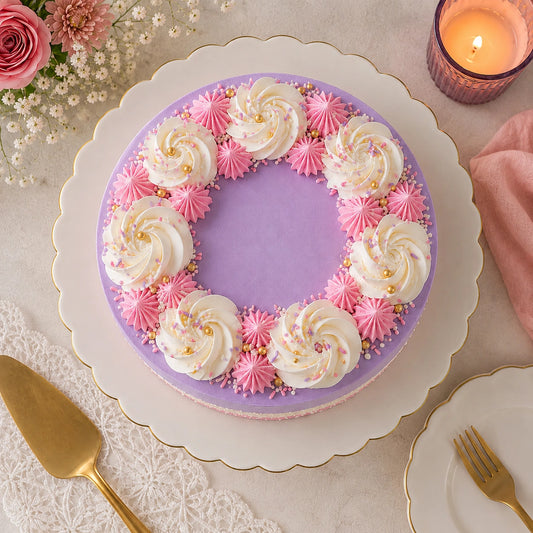 Rose Petal Chocolate Cream Cake