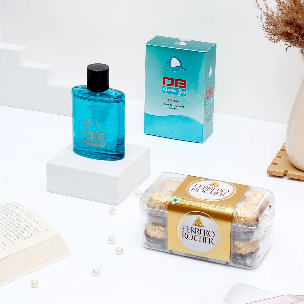 Ferrero Rocher - 200 GM and Archies Dream Boyz Perfume