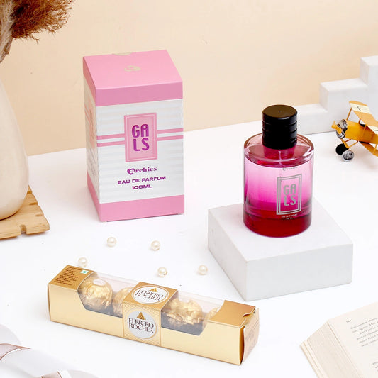 Ferrero Rocher - 50 GM and Archies Dream Gals Perfume
