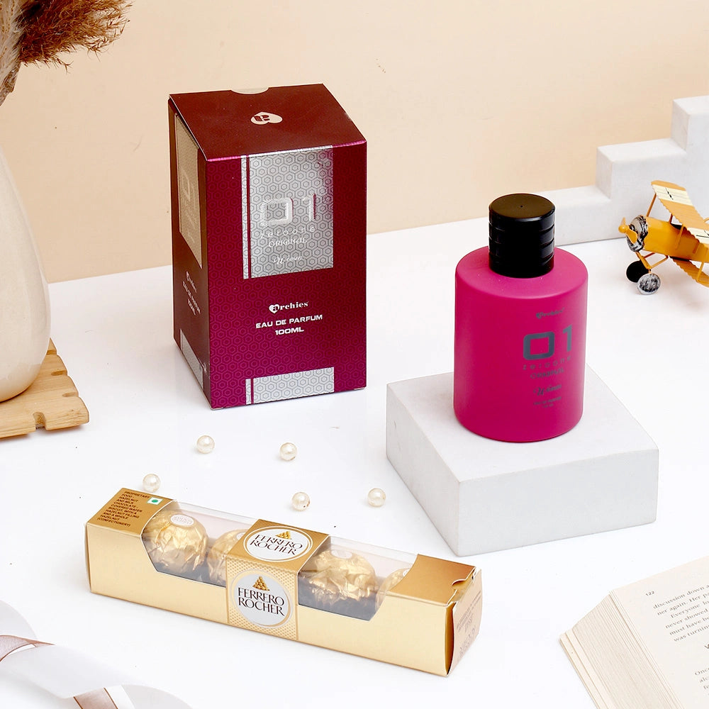 Ferrero Rocher - 50 GM and Archies 01 Women Perfume