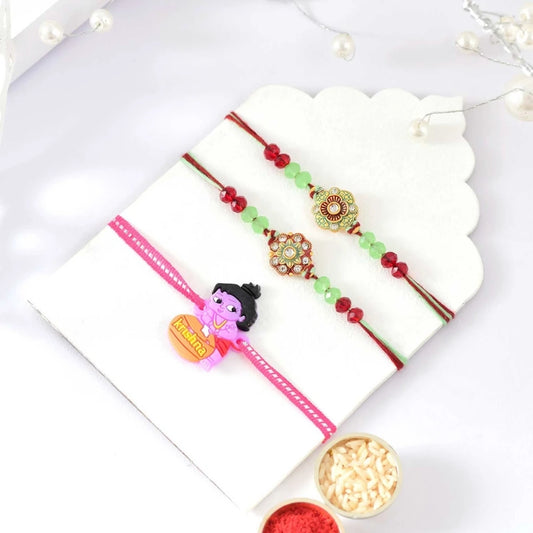 Sparkling Rakhi Hamper with Besan Laddoo, Almond Nuts & Ferrero Rocher