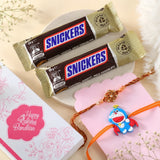 Enchanting Kids Rakhi with Snickers Chocolate
