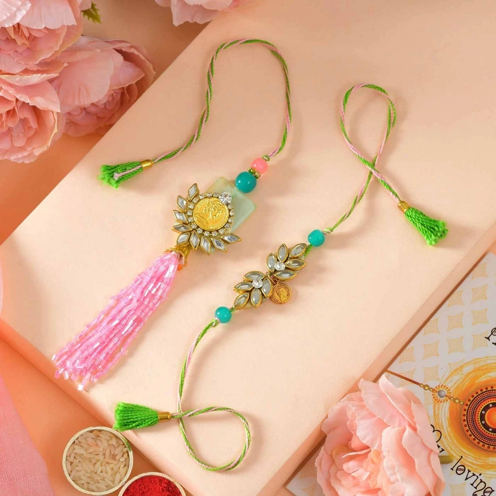 Special Coloured Lumba Rakhi Set