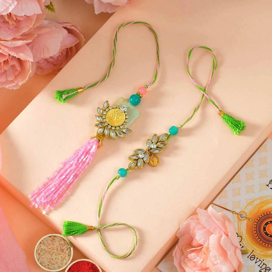 Special Coloured Lumba Rakhi Set