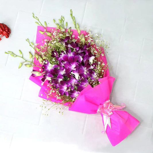Delicate Purple Orchid Stems Bouquet