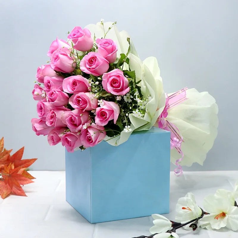 Innocent 20 Pink Roses Bouquet