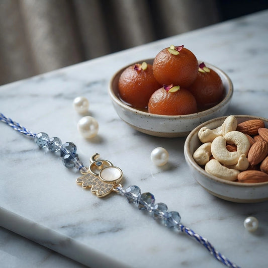 Elephant Charm Rakhi with Gulab Jamun & Dry Fruits