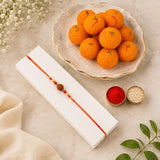 Rudraksha Rakhi With Motichoor Laddoo