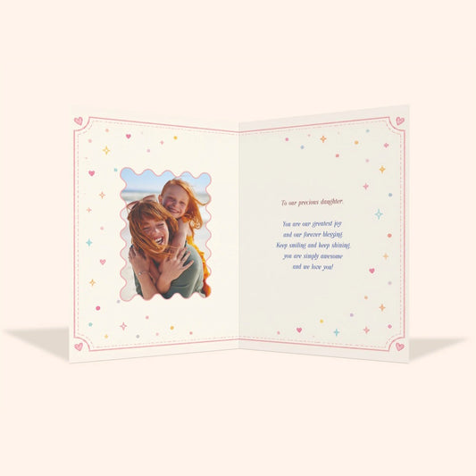 Lucky To Have You Daughter's Day Personalised Card