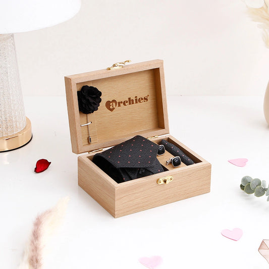 IKYK Perfume Gift Set With Premium Midnight Black Tie Set