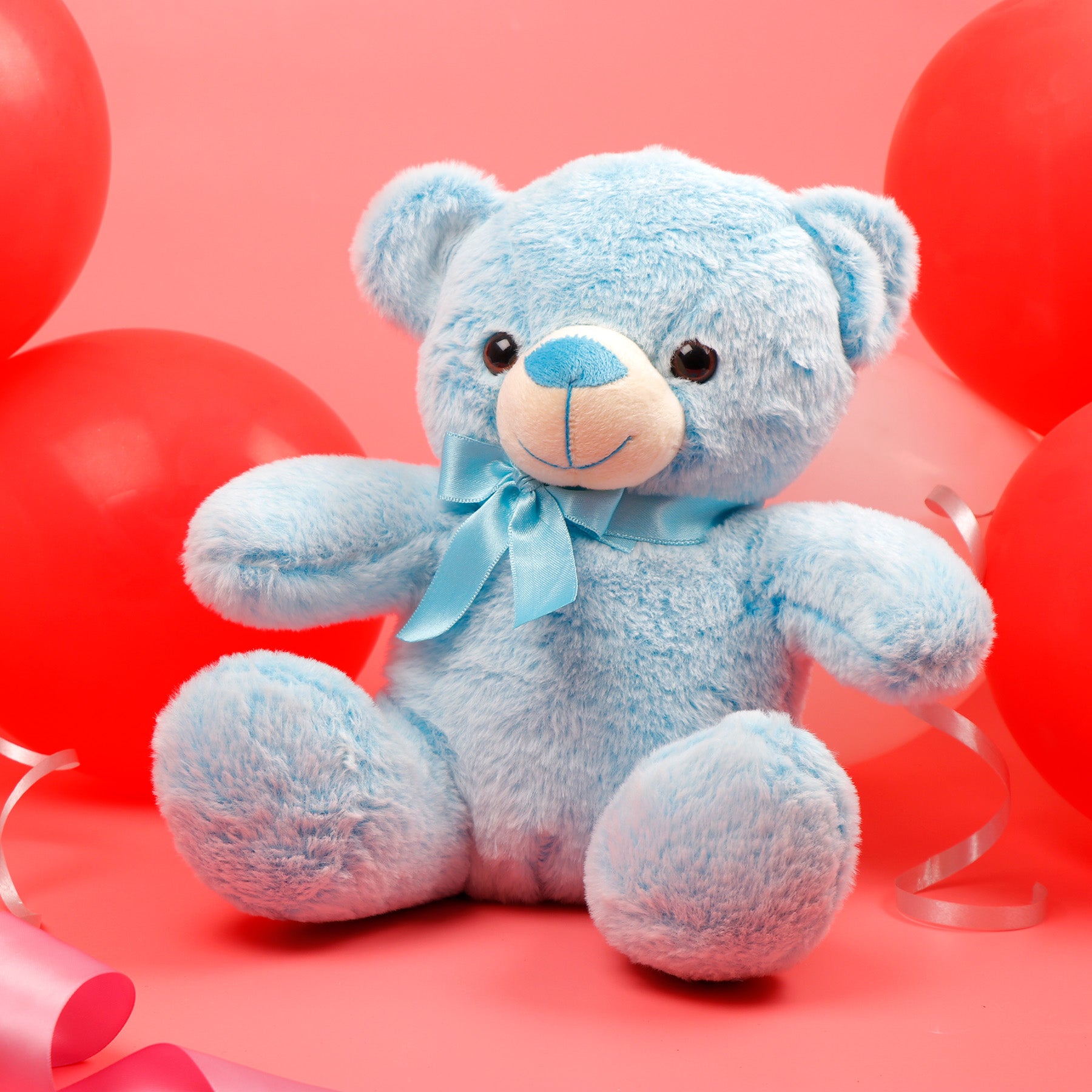 Blue Huggable Teddy Bear Soft Toy - Main Image