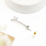 Pearl Ear Crystal Crawler Cuff